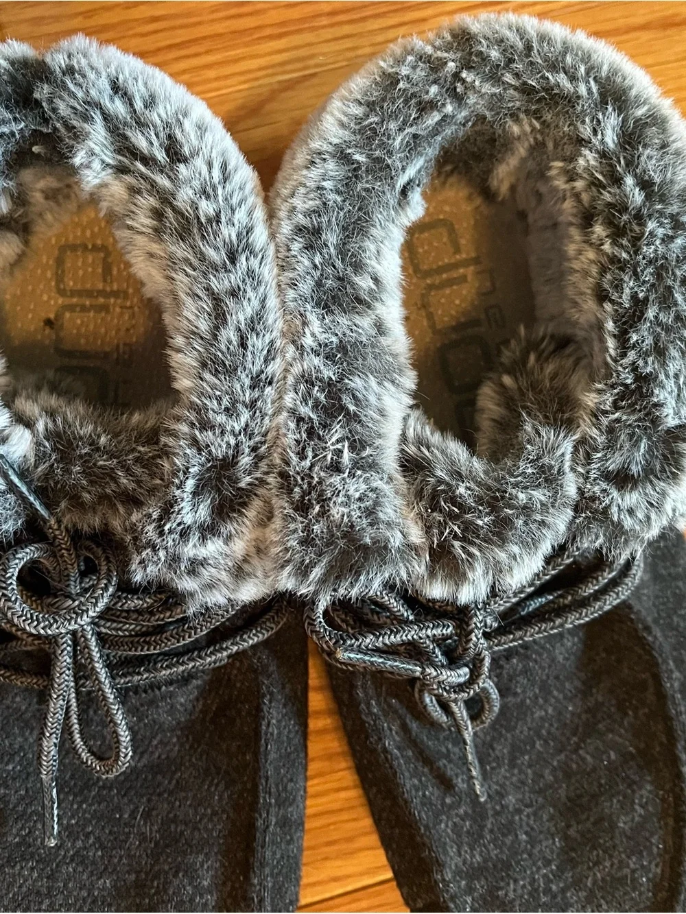 Hey Dude Women’s Britt Faux Fur Lined Slip-Ons in Black - Size 6